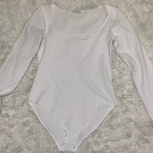 Mango pop White Bodysuit Square Neck (Size: Small)